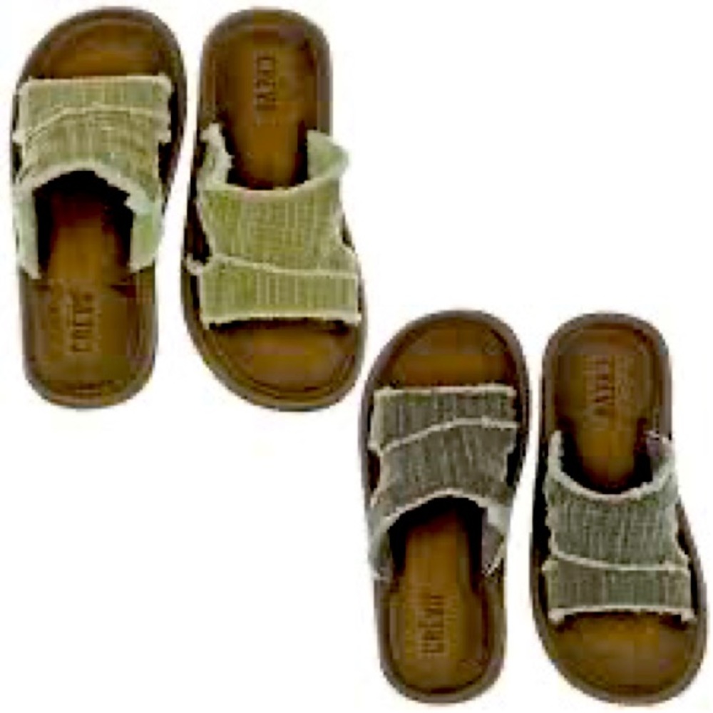 Crevo Cory Frayed Hemp Memory Foam Slide Sandals Beach Men Size 8